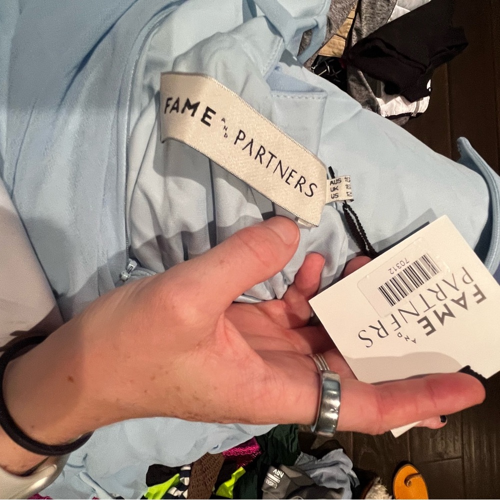 Blue fame and partners v neck and slit - Picture 3 of 5